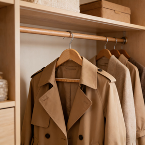 Cintre en bois personnalisé de haute qualité avec logo, en bois massif naturel, finition laquée, pour vêtements d'enfants, chemises et robes, idéal pour <span class=keywords><strong>armoire</strong></span> et salle de bain - Product Image 4