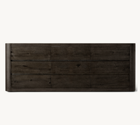 Meuble de chambre à coucher de luxe personnalisé avec cadre en bois massif commode à 9 tiroirs de haute qualité
