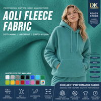 Tissu polaire tricoté 260 g/m² en gros, 94 % polyester, 6 % élasthanne, doux, confortable et chaud
