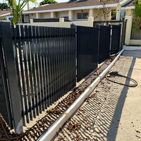 Portail de jardin élégant en alliage d'aluminium, clôture contemporaine, treillis résistant à la décomposition, écologique
