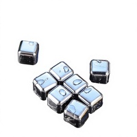 Lot de glaçons carrés en acier inoxydable 304 à congélation rapide pour vin rouge et whisky, personnalisables avec logo