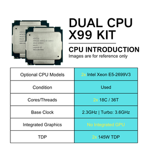 PANDL NUEVO X99-2D4 E-ATX 8X DDR4 ECC RAM Placa Base con Combo de Doble CPU Intel <span class=keywords><strong>Xeon</strong></span> <span class=keywords><strong>E5</strong></span> 2699 V3 X99 Kit <span class=keywords><strong>Xeon</strong></span> X99 - Product Image 2