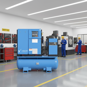 <span class=keywords><strong>Compresseur</strong></span> d'air électrique industriel intégré 4 en 1 avec sécheur et réservoir d'air 7,5 kW 200 L 8 bars pour découpe laser - Product Image 1