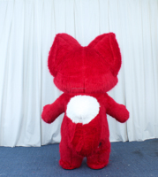 Costume de mascotte gonflable personnalisé unisexe en forme de renard, imprimé à la main, en peluche, pour publicité événementielle