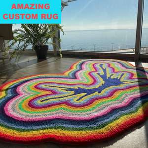 <span class=keywords><strong>Tapis</strong></span> personnalisé moderne fait main en 3D avec logo personnalisé - Product Image 6