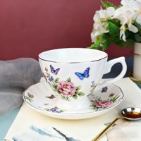 Cangkir Kopi Teh Porselen Bone China Mewah Modern Eropa Nordik Turki Grosir dengan Warna yang Dapat Disesuaikan