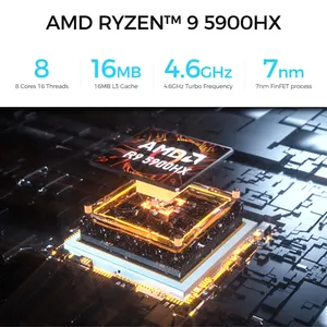 Bestoss Brand Portable AMD Ryzen9 5900HX Octa Core Desktop Mini Pcs Gaming Computer 16gb 32gb RAM Ultra Small Gamer Mini Pc