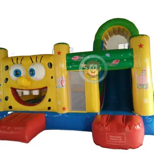 Opblaasbare Uitsmijter Kinderen Neutraal Spelen Spongebob Bounce House