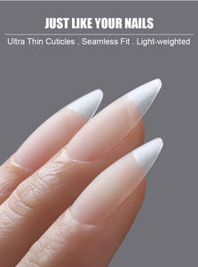 MyBeautyNails label privé gel doux gelée conseils gravé amande cercueil rond couverture complète presse sur les ongles xxs xs capsul gel x ongles - Product Image 6