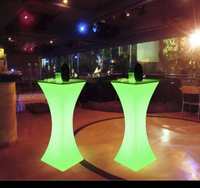Table de cocktail LED rechargeable IP68, changeant de couleur, éclairée par LED, pour centre commercial, discothèque, mobilier