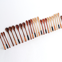 Cuillère en bois faite à la main résistante à la chaleur multifonctionnelle de taille différente pour la cuisine, le café, le sucre et le miel