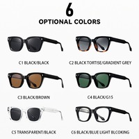 Lunettes de soleil personnalisées de Chine pour femmes, tendance rétro, montures noires, lunettes carrées classiques, collection 2026, lunettes de soleil tendance pour hommes, vente chaude