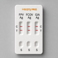 Kit de test triple fœtal pour chatons : Panleucopénie féline, Coronavirus, Giardia (FPV, FCoV, GIA Ag) - Urgence