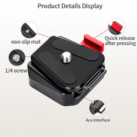 Personnalisé votre plaque de dégagement rapide style V 1/4 "filetage, système de dégagement rapide plaque QR adaptateur de montage sur trépied pour appareil photo