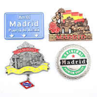 Imán de nevera metálico personalizado con relieve antiguo de un punto turístico de la ciudad, ideal para recuerdos de viaje, colección, regalo, venta al por mayor.