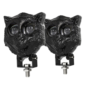 30 Wát ống kính trắng Vàng <span class=keywords><strong>Flash</strong></span> 9-80V 2 Dây Xe Máy Sói Thiết kế xe máy LED spotlight Led Đèn Pha Xe Máy lái xe đèn - Product Image 3