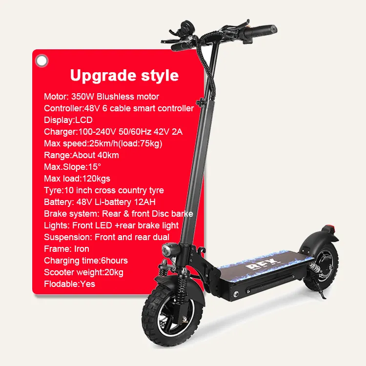 Chinese Warehouse 10 Inch Electro Foldable Scooter 36v Stand Up Pneumatic Tyre Electric Scooter With Seat