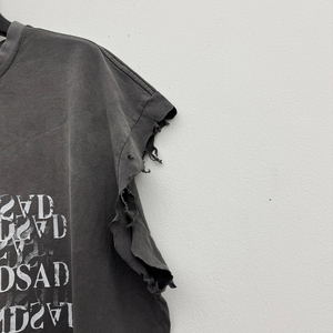 Canotta Streetwear Personalizzata OEM di Alta Qualità, 100% Cotone, Vintage con Lavaggio Acido, Stampa Digitale, Canotta da Uomo Effetto Consumato - Product Image 5