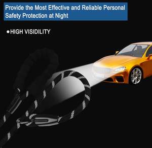 สายจูงสุนัขแบบหนาพิเศษ เป็นมิตรกับสิ่งแวดล้อม ทนทาน สำหรับสุนัขพันธุ์ฮาวด์ ใช้กลางแจ้ง มีไฟสะท้อนแสงสำหรับกลางคืน เหมาะสำหรับการล่าสัตว์ สุนัขพันธุ์ใหญ่ ไม่พันกัน ทำจากไนลอน - Product Image 4