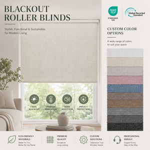 Tissu occultant <span class=keywords><strong>thermique</strong></span> 100 % polyester, imperméable, écologique et ignifuge, pour stores, volets et stores occultants, vente en gros OEM/ODM de haute qualité - Product Image 1