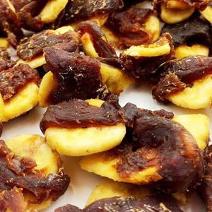 도매 건강한 영양 개 사료 고원유 단백질 개 치료 애완 동물 간식 바나나 칩 오리 개 간식으로 꼬여 - Product Image 2