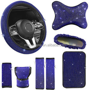 MELCO A1 Modèle Rose PU Cuir Volant Couverture Auto Accessoires pour Femmes avec Diamant Design - Product Image 3