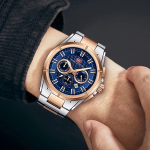 Mini Focus MF0495G <span class=keywords><strong>MF</strong></span> 0495 relojes de pulsera de cuarzo originales reloj de pulsera de acero inoxidable resistente al agua de lujo para hombres Montre Pour Homme - Product Image 4