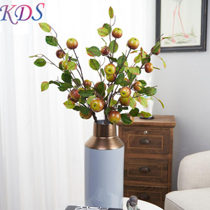 Árbol de limón, frutas rojas y flores, decoración <span class=keywords><strong>para</strong></span> el hogar, boda, simulación de manzana, limón, fruta, planta falsa - Product Image 5