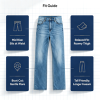 Celana Jeans Pria Straight Leg Regular Fit Bahan Katun Denim Berkualitas Tinggi untuk Sehari-hari