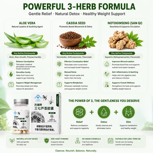 Cápsulas <span class=keywords><strong>de</strong></span> Aloe Vera y Panax Notoginseng <span class=keywords><strong>de</strong></span> Marca Privada para el Alivio del Estreñimiento, Movimiento Intestinal, Limpieza del Intestino y Apoyo a la Desintoxicación - Product Image 4