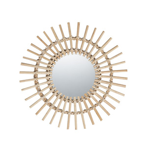 Style nordique indonésien tissé <span class=keywords><strong>rotin</strong></span> décoration bohème maison décoration murale Wabi Sabi Style tenture murale décoration <span class=keywords><strong>miroir</strong></span> - Product Image 5