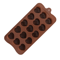 Silikolove 15-Cavity Bruiloft Valentijn Hart Chocoladevormen Siliconen Biscuit Snoepvorm