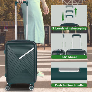 Juego de Maletas de Viaje de PP con Ruedas y Logo Personalizado al por Mayor, 3 Piezas de 20, 24 y 28 Pulgadas - Product Image 5