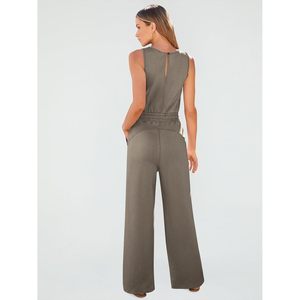 2025 monos informales sin mangas para mujer, trajes elegantes de verano con pantalones de pierna ancha, peleles de moda, ropa - Product Image 3