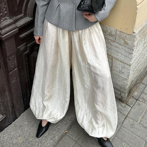 <span class=keywords><strong>Pantaloni</strong></span> Larghi da <span class=keywords><strong>Donna</strong></span> Enyami, Casual con Vita Elastica, Palazzo Oversize a Gamba Larga per Vacanze - Product Image 2