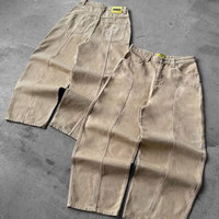 Short en strass vintage déchiré à impression numérique graphique personnalisée pour hommes Jorts baggy cargo en denim épais empilés
