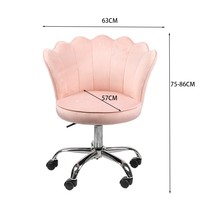 Chaise de bureau moderne en velours bordeaux, pivotante et réglable, avec base dorée et roulettes, chaise ergonomique pour bureau et coiffeuse