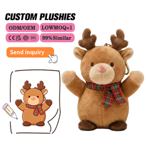 Portachiavi Personalizzato Babbo Natale in <span class=keywords><strong>Peluche</strong></span>, Simpatico Giocattolo Imbottito OEM ODM, Regalo <span class=keywords><strong>Natalizio</strong></span> in Cotone PP Ricamato Super Morbido - Product Image 3