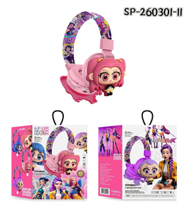 Nouveaux écouteurs sans fil pour enfants K-POP Demon Hunters Cartoon 2026 |   Casque Bluetooth 3D mignon avec micro intégré - Product Image 4