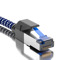 Cable de Conexión Ethernet Cat8 RJ45 LSZH Sin Halógenos, 1m, Longitud Personalizable, Conductor de Cobre Puro, Certificado ISO9001, CE/ROHS