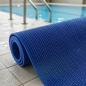 Tapis antidérapant en PVC de type S, rouleau de moquette personnalisé, caoutchouc antidérapant, rouge, gris, vert, bleu ou personnalisé - Product Image 1