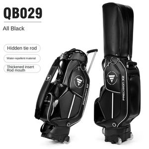 Sac <span class=keywords><strong>de</strong></span> <span class=keywords><strong>golf</strong></span> portable en PU pour hommes et femmes avec <span class=keywords><strong>chariot</strong></span> à poulie <span class=keywords><strong>de</strong></span> remorqueur pour voyage et stockage en club - Product Image 4