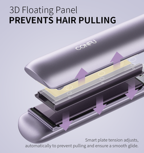 مكواة شعر كهربائية احترافية من CONFU، تصميم معدني مدمج بتقنية الأيونات، سرعة عالية، للاستخدام المنزلي - Product Image 4