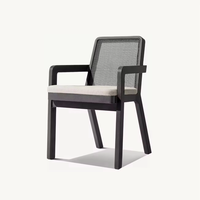 Ensemble de chaises de salle à manger d'extérieur empilables en aluminium, mobilier de jardin moderne pour complexe hôtelier de luxe