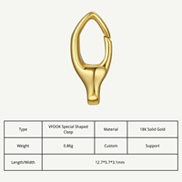 Composants de connexion pour collier VFOOK Findings Professional AU750, fermoir durable en or véritable 14 carats pour service de bricolage