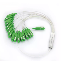 Pemisah PLC 1X2 1x4 1x8 1x16 1x32 Serat Optik Pemasok Pabrik Desain Kustom OEM ODM untuk Epon Gpon Load dengan Kotak Serat