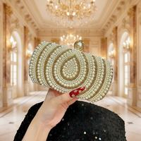 2026 Elegante Perlen-Clutch Braut Abendtasche Damen Hochzeit Party Handtasche Ketten-Schultertasche Glitzer Voll Perlenbesetzte Handtasche
