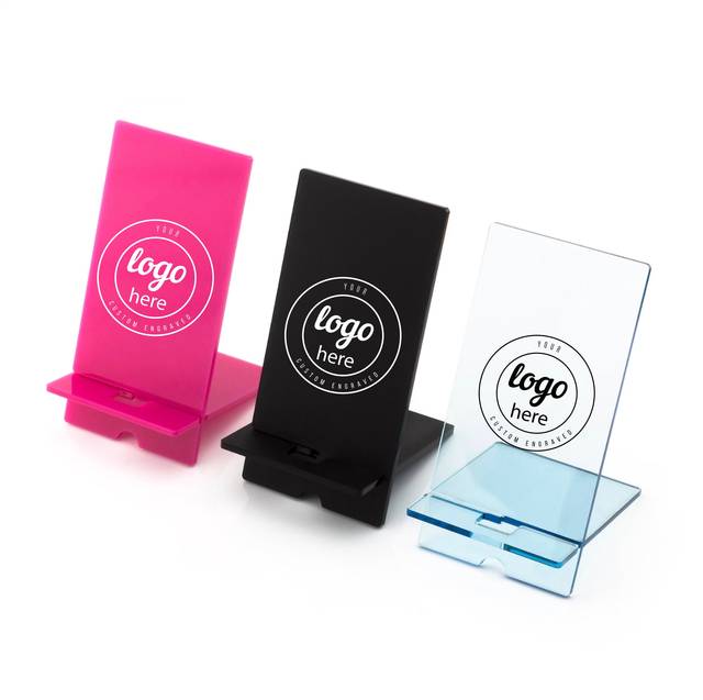 Factory Customization Wholesale Logo Acrylic Phone Stand Personalized Mobile Phone Holder Desktop Display Docking Station