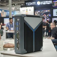 Partaker 12th Gen Alder Lake N100 Win 11 Pro Dual Nic Mini PC con 4K Video y Dual HD Dual COM Señalización digital PC sin ventilador