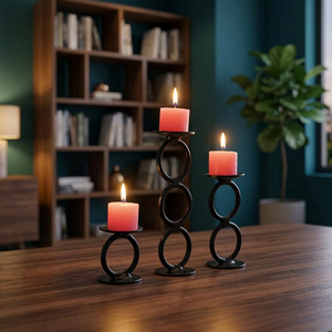 Elegante Portavelas de Hierro Hecho a Mano para Cumpleaños y Navidad, Decoración Duradera para el Hogar, Ideal para Comedor y Dormitorio - Product Image 3